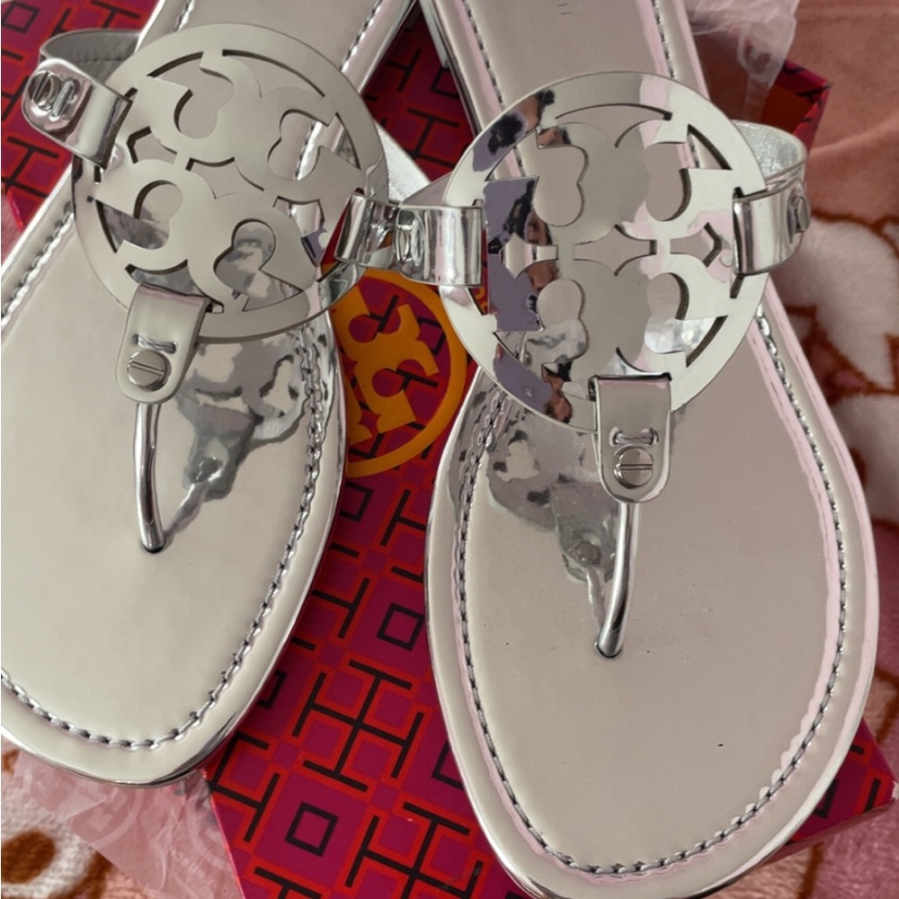 Tory Burch Silver Miller Sandals